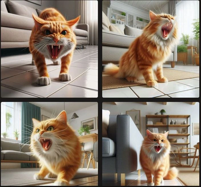 cat hissing Result of Prompt 2