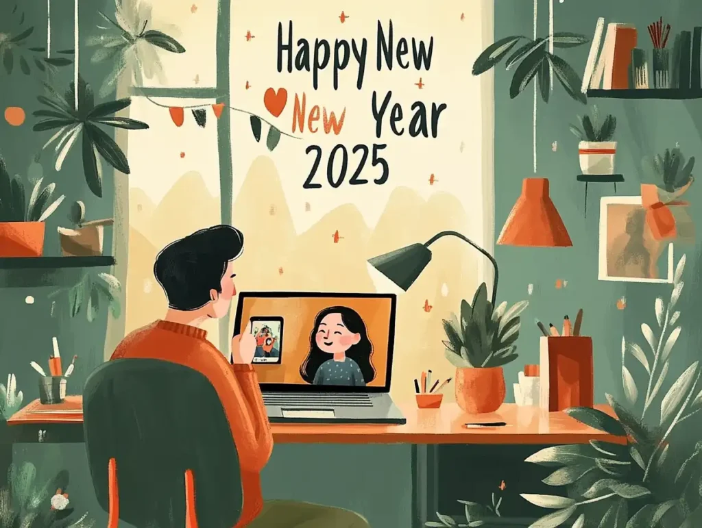 reyzaj_A_post_card_for_New_Year._The_postcard_illustration_ha_2c96b054-3ccd-4659-8805-2072cf57f99b_3 Gambar AI Happy New Year